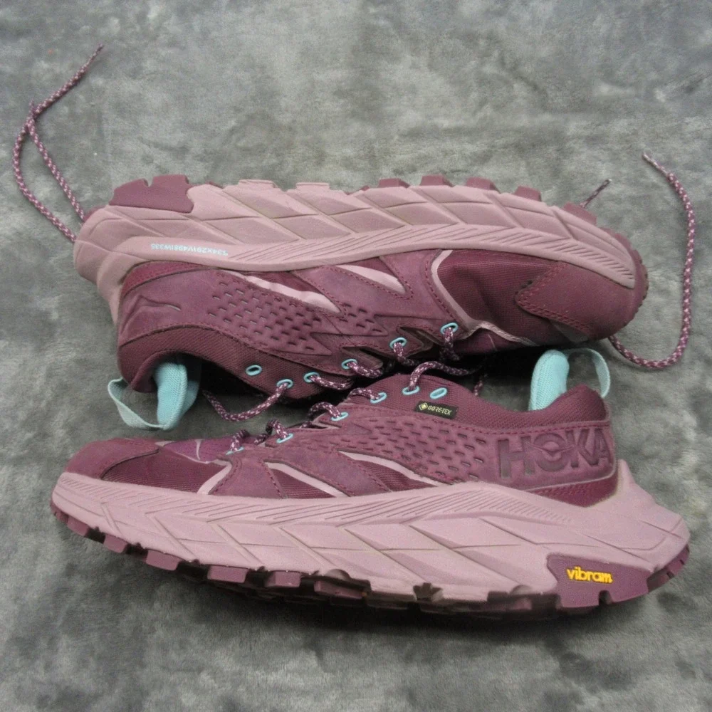 Hoka Womens Shoes 8.5 B Anacapa Low GTX Purple Trail‎ Goretex Light Grippy EUC - Picture 5 of 16